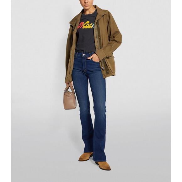 Mother The Runaway Bootcut Jeans Low Rise Stretch Dark Blue Skies Color Size 24 - Picture 1 of 16